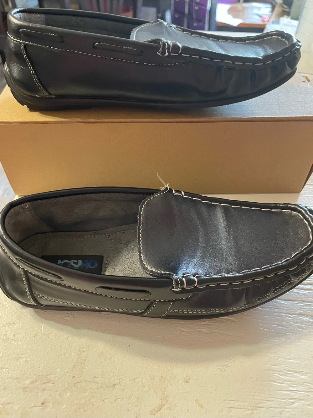 Josmo Black Kids Slip-On Dress Loafers